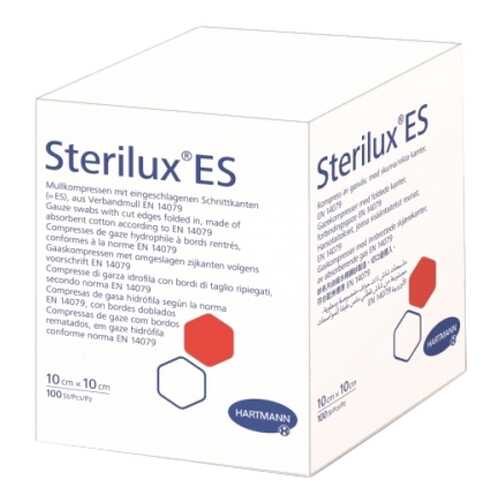 Салфетки марлевые Sterilux ES нестерильные 8 слоев с подвернутой кромкой, 10х10 см 100 шт. в Фармакопейка