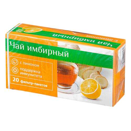 PL Чай Имбирный при простуде с Лимоном фильтр-пакет Юником 20 шт. в Фармакопейка