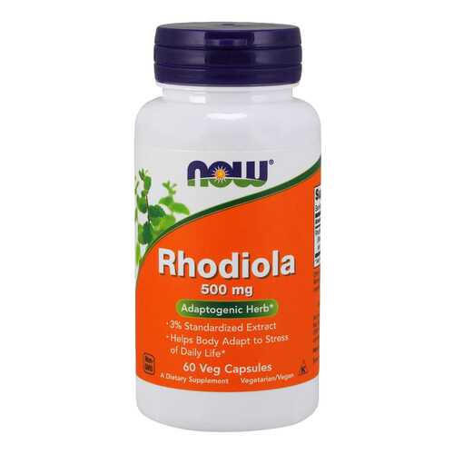 Для нервной системы NOW Rhodiola 500 мг 60 капсул в Фармакопейка