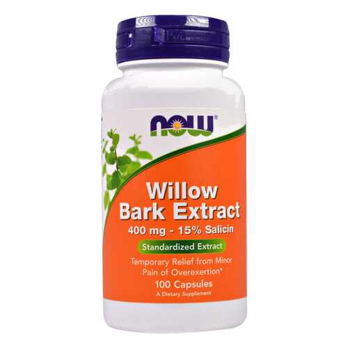 Для нервной системы NOW White Willow Bark 400 мг 100 капсул в Фармакопейка