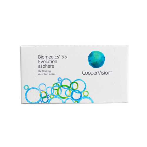 Контактные линзы Biomedics 55 Evolution asphere 6 линз R 8,6 -10,00 в Фармакопейка