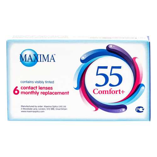 Контактные линзы Maxima 55 Comfort Plus 6 линз R 8,6 -3,25 в Фармакопейка