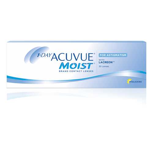 Контактные линзы 1-Day Acuvue Moist for Astigmatism 30 линз -6,00/-0,75/70 в Фармакопейка