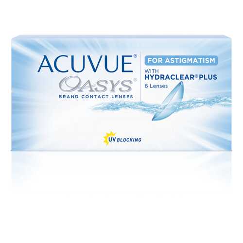 Контактные линзы Acuvue Oasys for Astigmatism with Hydraclear Plus 6 линз -9,00/-1,25/30 в Фармакопейка