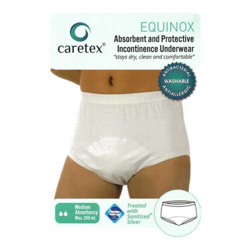 Многоразовые впитывающие трусы Caretex Equinox Gentug Textile XS, белые в Фармакопейка