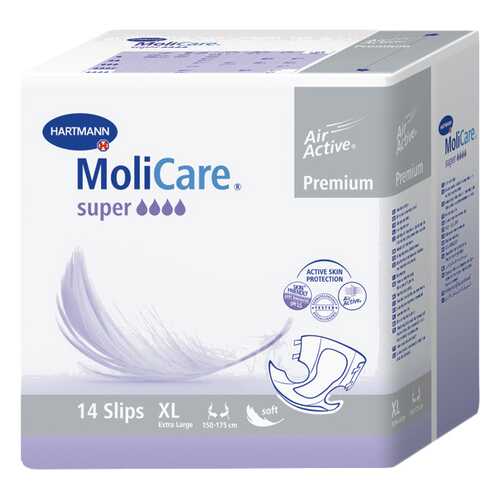 Подгузники для взрослых, XL, 14 шт. MoliCare Premium Super в Фармакопейка