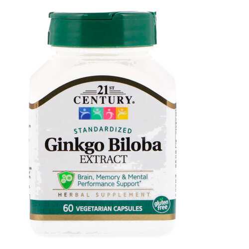 Гинкго Билоба 21ST CENTURY Ginkgo Biloba вег. капсулы 60 шт. в Фармакопейка