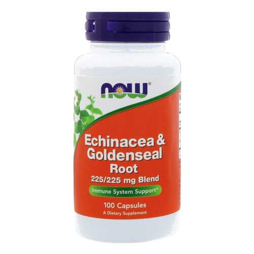 Добавка для иммунитета NOW Echinacea & Goldenseal Root Blend 100 капс. в Фармакопейка