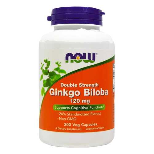 Добавка для здоровья NOW Double Strength Ginkgo Biloba 200 капсул в Фармакопейка