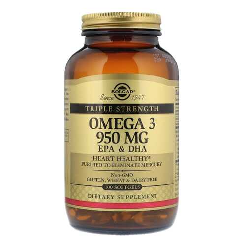 Omega-3 Solgar Epa&Dha Triple Strength 100 капс. в Фармакопейка
