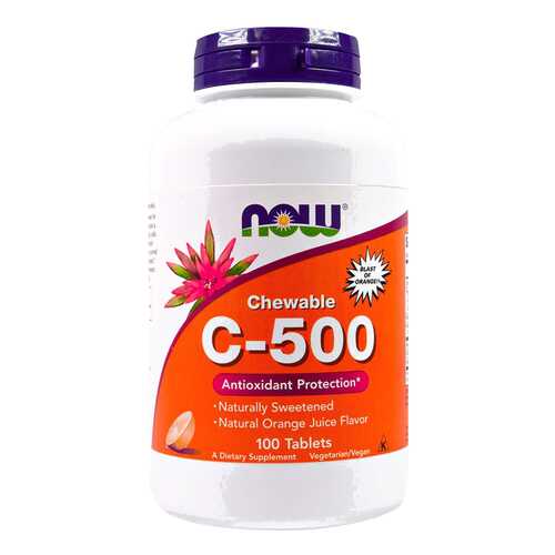 Витамин C NOW C-500 Chewable 100 табл. вишня в Фармакопейка